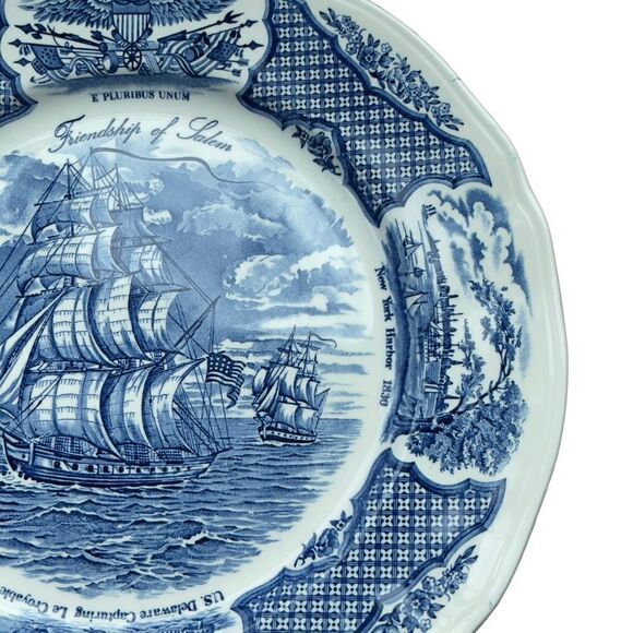 Alfred Meakin 1970’s Friendship of Salem Fair Winds Collectible Plate 10.5” #5 - Picture 7 of 16